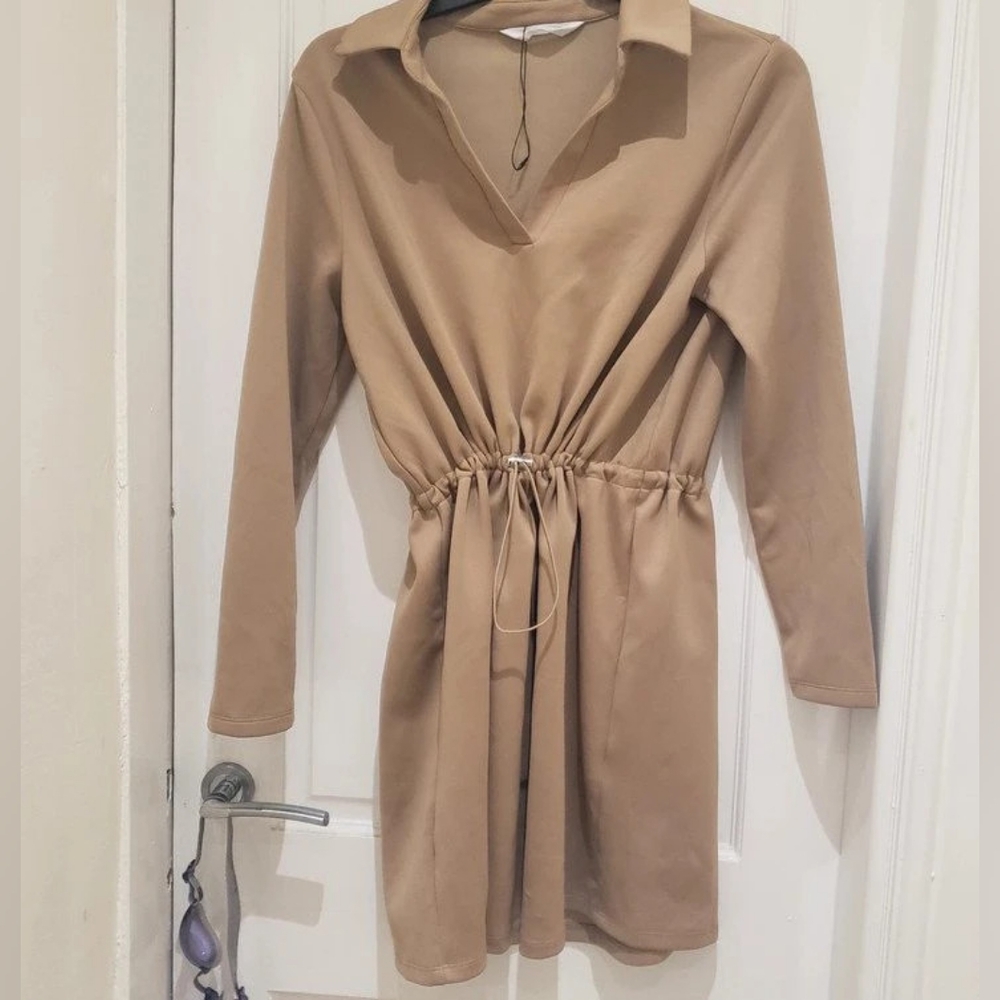 Elegant Tan Women's Dress